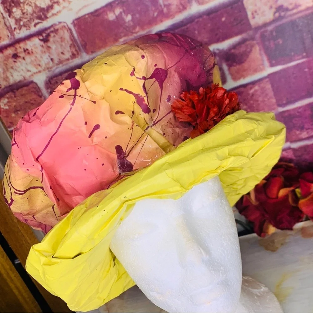 Vintage Party Hats Colorful Paper Mache Mad Hatter Festival Party Hat
